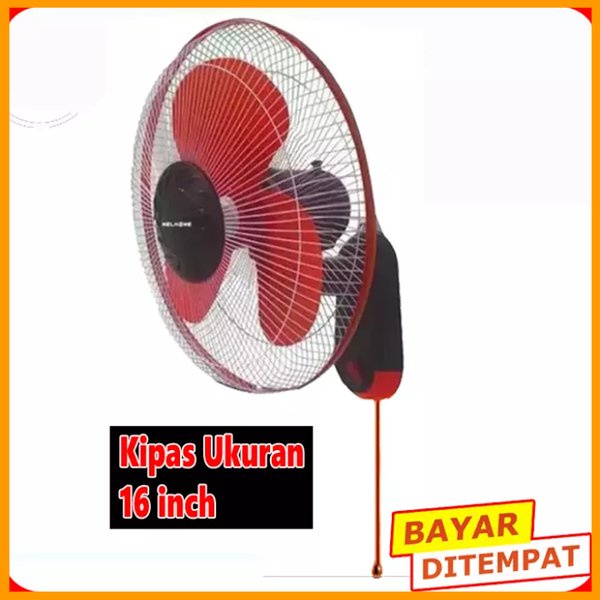 KIPAS ANGIN TEMPEL TEMBOK 16&quot; Mewah ( WALL FAN Dinding) SNI WH 1663E - Welhome