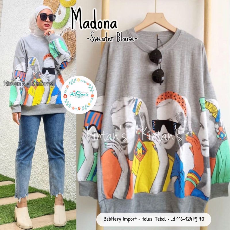 MADONA SWEATER BLOUSE BY KINTANS (BLOUSE WANITA) Sweater babytey halus