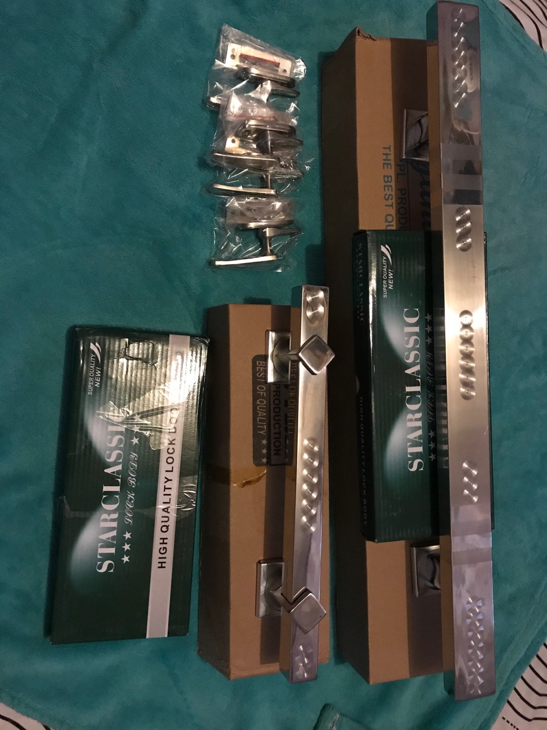 Promo Paket Handle Pintu Rumah 60 Cm Dan Body Kunci Gagang Tarikan Pintu Minimalis