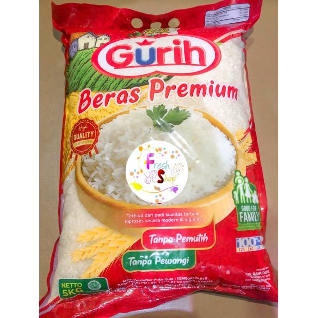 Beras Gurih Premium Pulen 5kg Indonesia