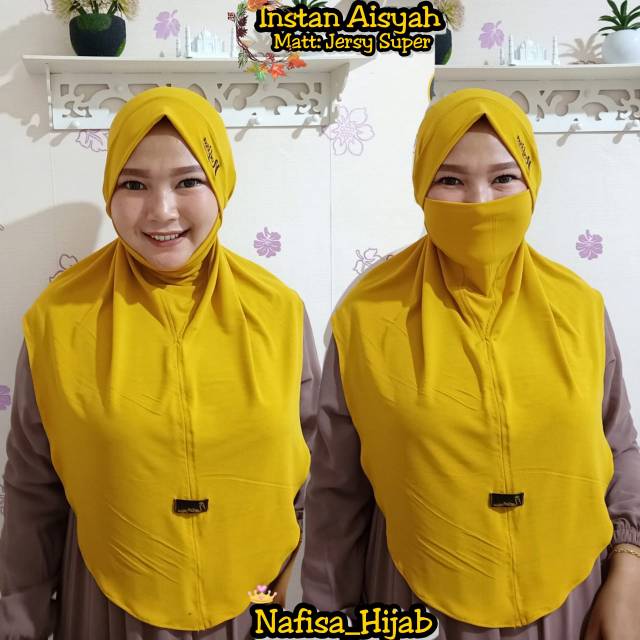 Hijab instan masker Nafisa oroginal jersey super