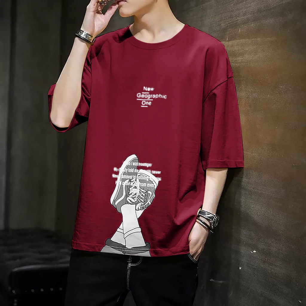 COD t-shirt oversize ML,XL,XXL kaos distro terbaru baju lengan pendek umay-panteloni