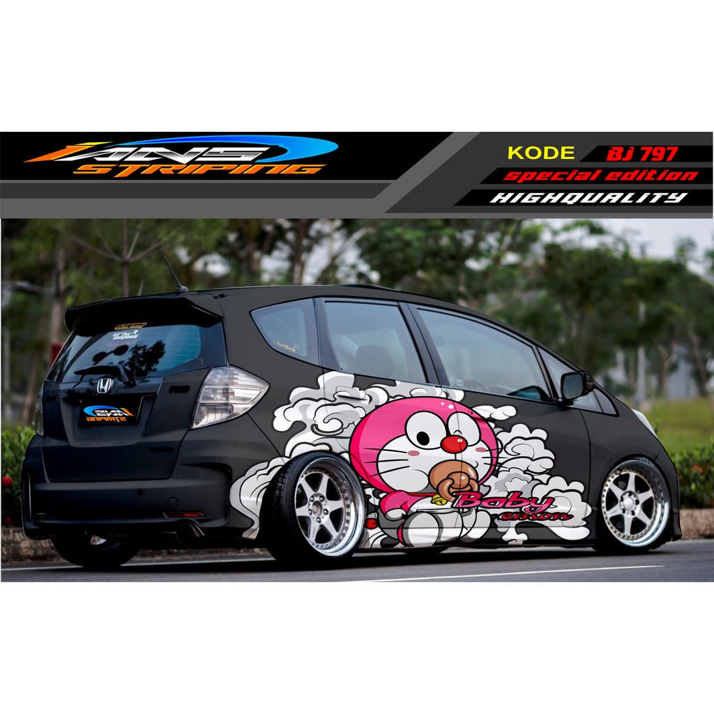 DECAL STICKER MOBIL HONDA BRIO / JAZZ RS / MOBILIO / AGYA / YARIS / ATOS / STICKER MOBIL