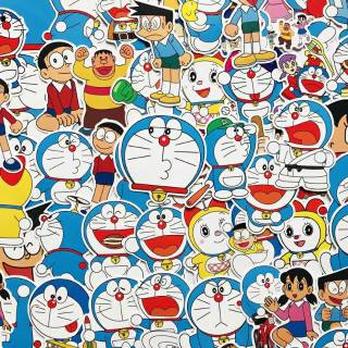 STICKER STIKER  DORAEMON  LUCU ADA JUGA NOBITA  SUNEO GIANT 