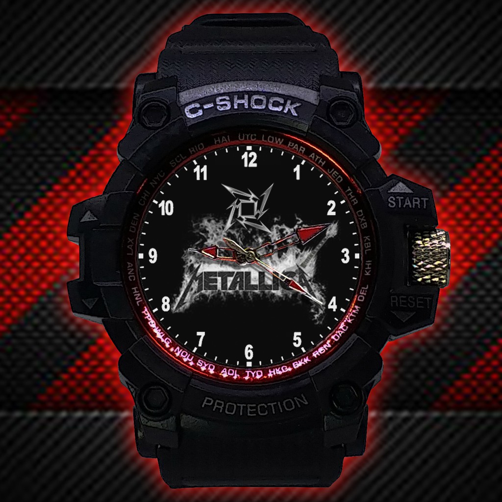 (ISTIMEWA BOSSQUE) JAM TANGAN METALLICA LIST MERAH - EXCLUSIVE 6