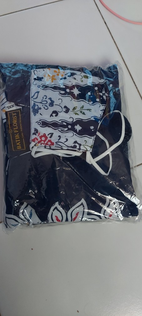 Tunik Batik Solo Premium Atasan Batik Warna Biru Wanita Batik Cap Lapis Furing Batik Kerja Modern