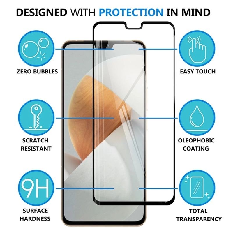 TEMPERED GLASS VIVO V23 5G V23E 5G TG ANTIGORES KACA FULL COVER