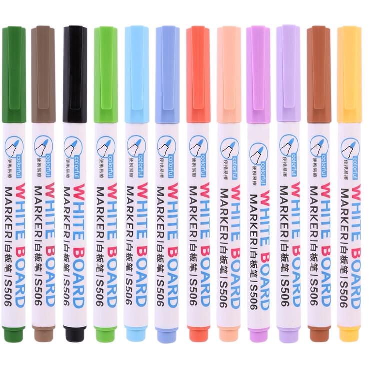

(JU)★ Deli spidol isi 8/12 warna graffiti untuk papan tulis, hasil gambar mudah dihapus S504 S506❝Ju