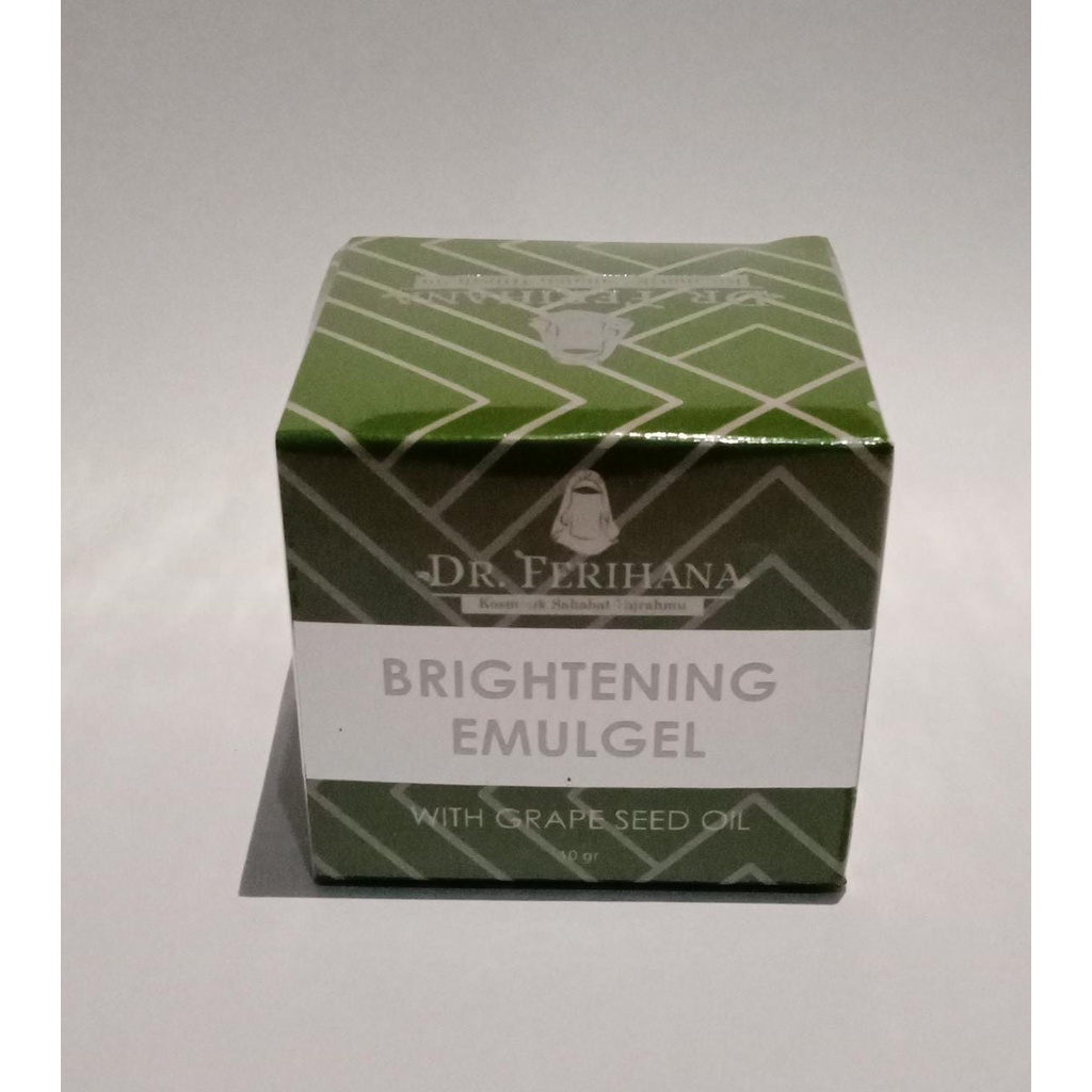 Premium Brightening Emulgel dr. Ferihana Cosmetics &amp; Skincare Merupakan Krim Pencerah untuk Mencerahkan Kulit Wajah Berminyak Kombinasi Normal yang Bisa Digunakan Siang dan Malam BPOM LPPOM HALAL MUI