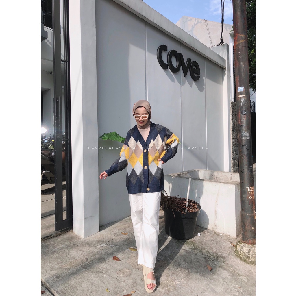 CHLOE KNIT CARDI LAVVELA CARDIGAN BIGSIZE RAJUT IMPORT