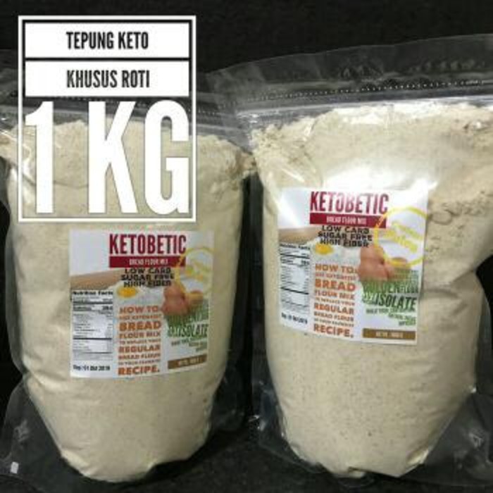 

TERMURAH KETOBETIC BREAD 1KG TEPUNG KETO KHUSUS ROTI !!!