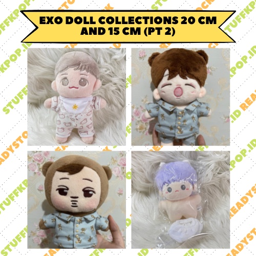EXO DOLL PART 2 [READY STOCK] BAEKHYUN DOLL SEHUN DOLL, SUHO DOLL, XIUMIN DOLL, CHANYEOL DOLL, KAI D