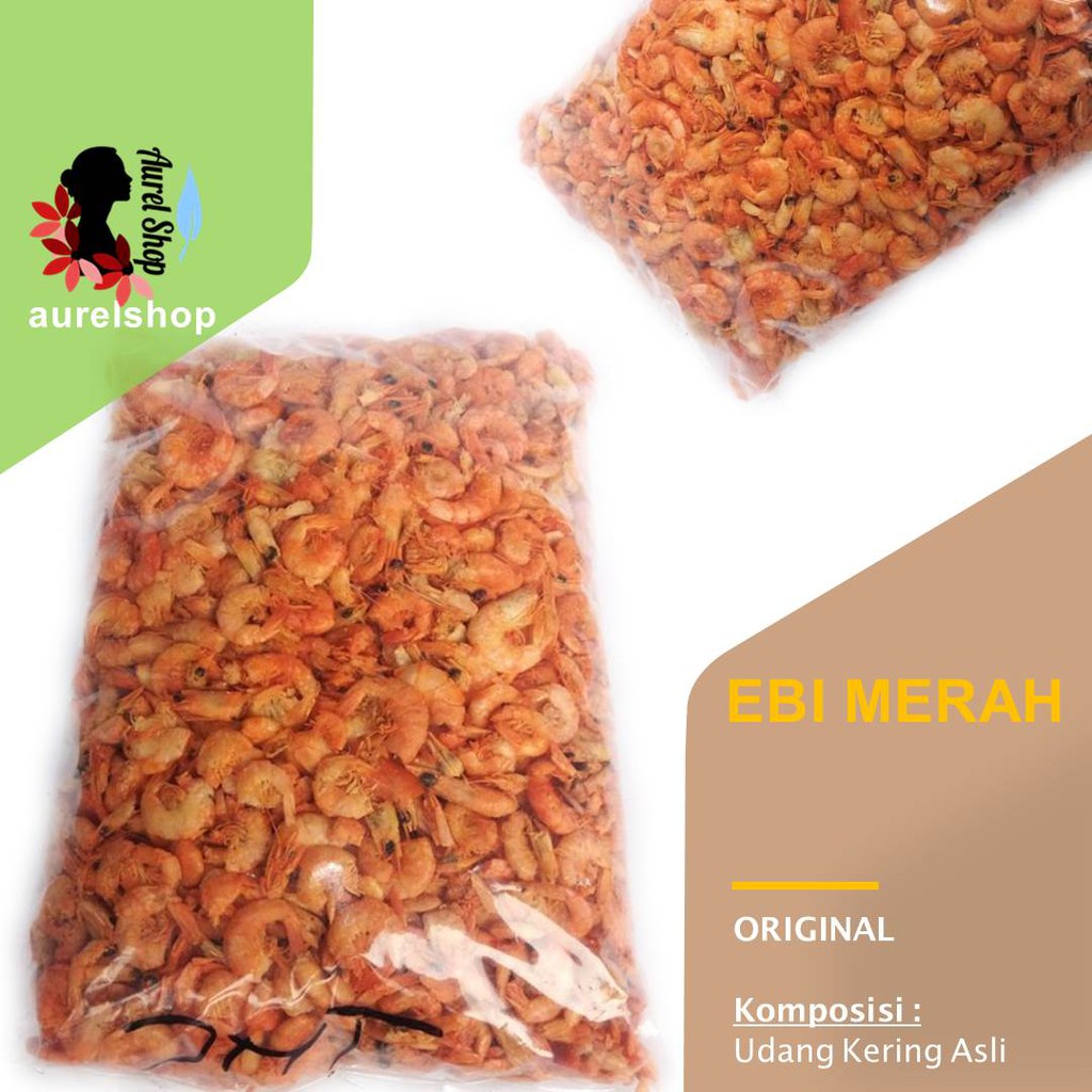 

Ebi Kulit Merah Udang Kering 250gr, 500gr, 1 kg (ada kulit, ekor dan kepala udang)