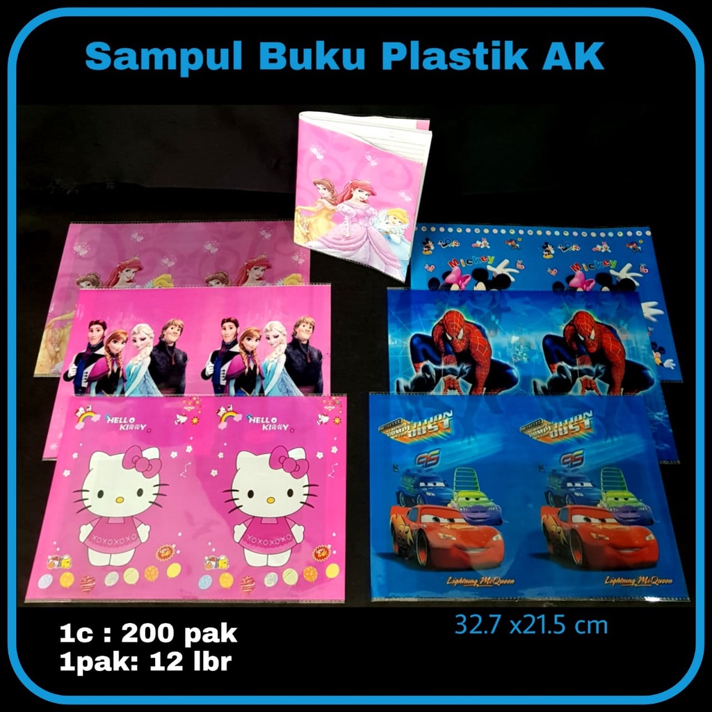 1 Pak Isi 20 Lembar SAMPUL BUKU bahan tebal KWARTO QUARTO  BATIK MARBLE KARAKTER EKSKLUSIF/ KARAKTER BOY GIRL/ COKLAT/ batik