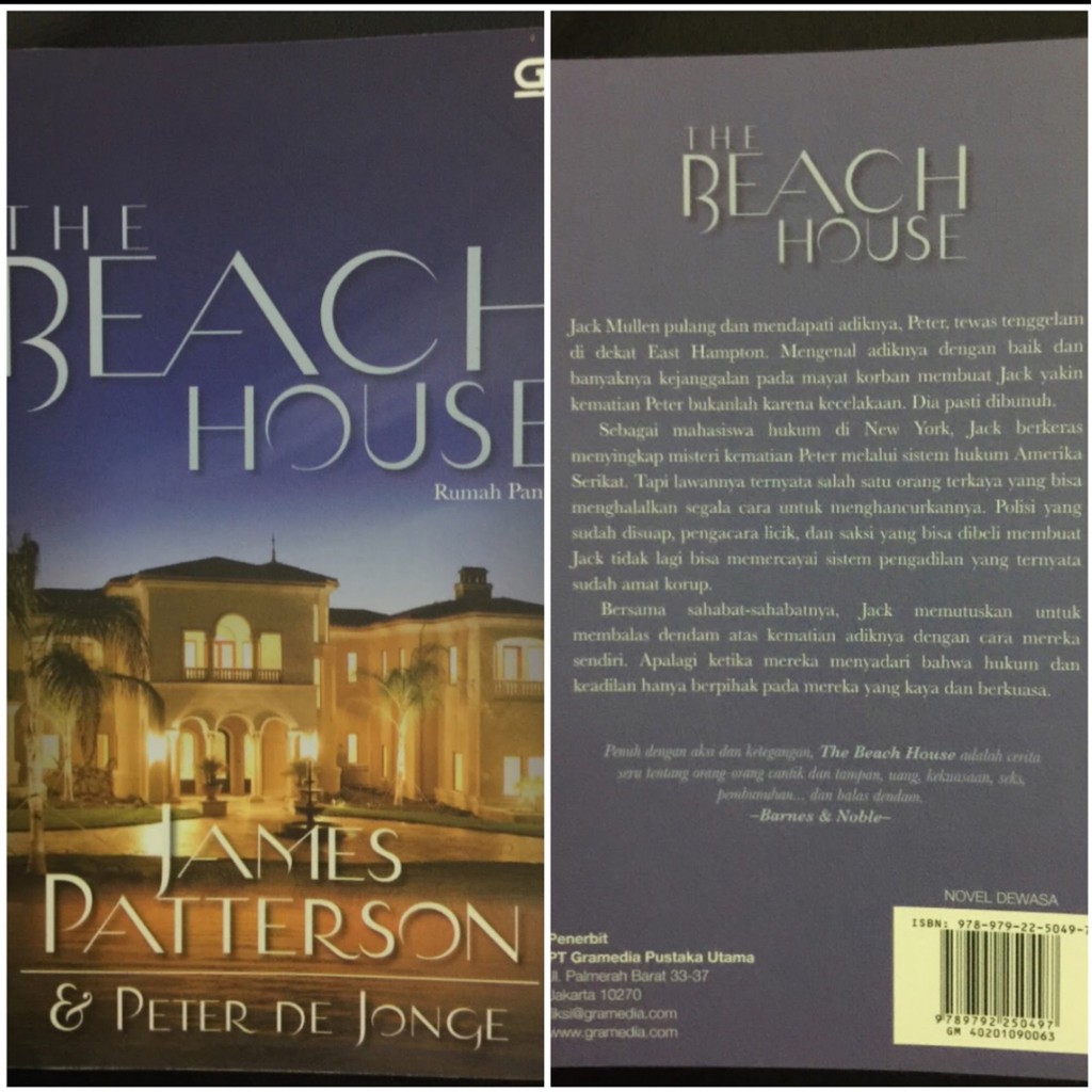 Novel 2nd James Patterson The Beach House Shopee Indonesia