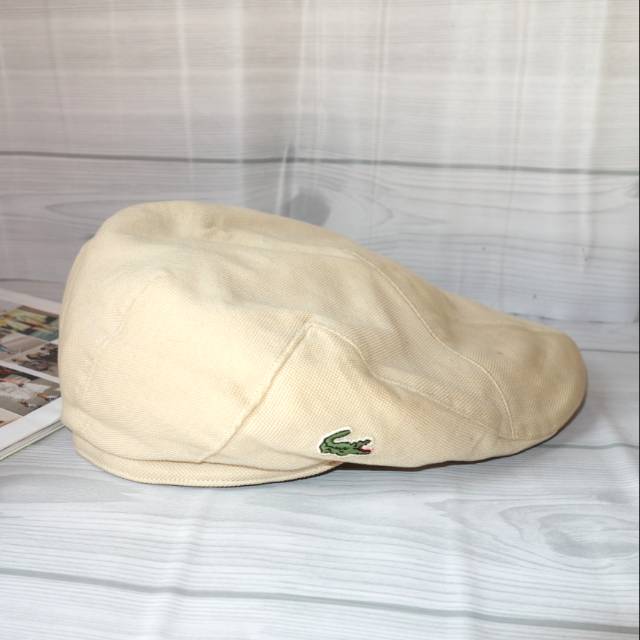 Lacoste Flat Cap / Hat Topi Newsboy Preloved Original unisex Baret