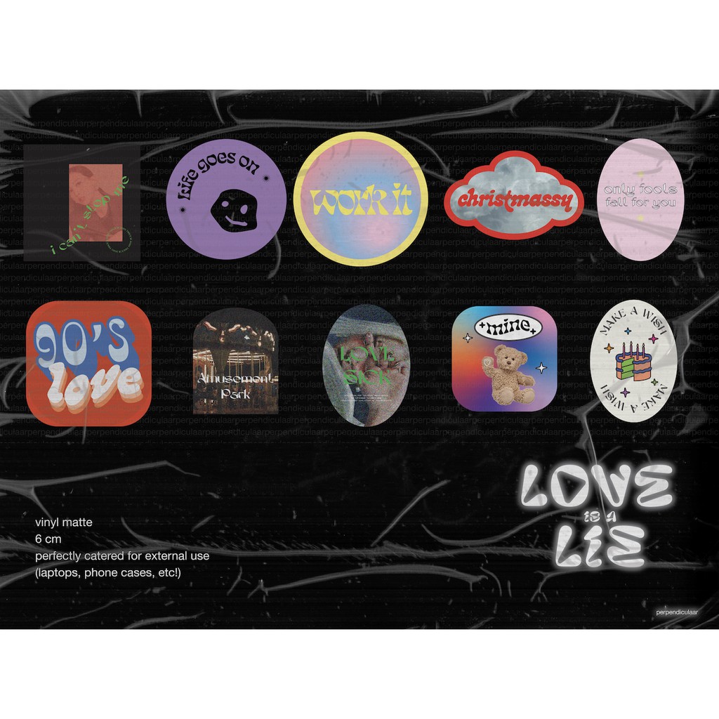 LOVE IS A LIE SINGLE STICKER (READ DESC)