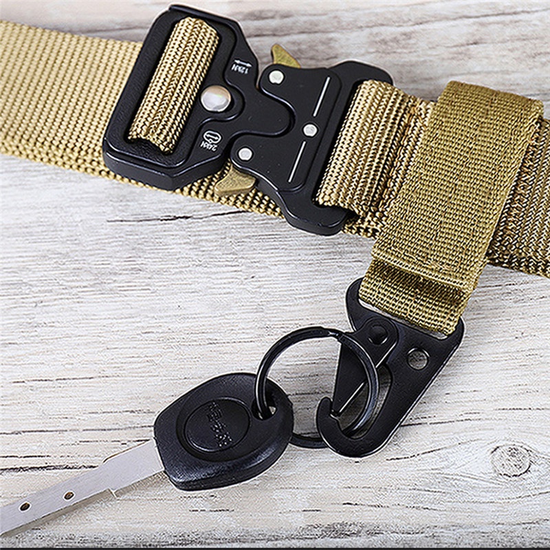 TK Webbing Attach Belt With Fastener Hook Buckles Keychain Backpack Waist Hanging System Belt