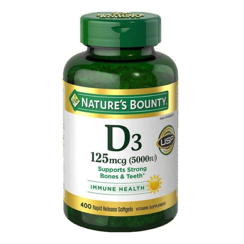 Nature's Bounty Vitamin D3 5000 iu 400 SG Nature bounty D3 5000iu Usa