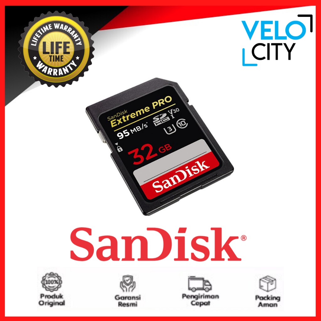 SD Card SanDisk Extreme PRO SDHC/SDXC UHS-I SD Card 32GB up to 95Mbps