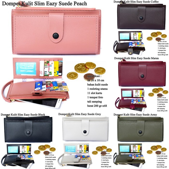 Dompet Kartu Kulit Slim Eazy Suede