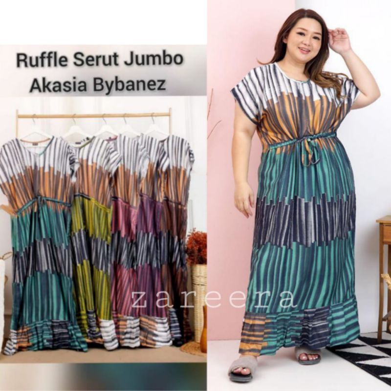 DASTER WRAPDRESS RUFFLE SERUT JUMBO AKASIA/DASTER REMPEL BUSUI BUMIL EXTRA JUMBO/DASTER MODERN KERUT