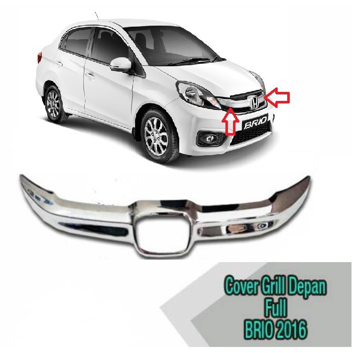 Cover Grill Depan New Brio 2016 Front Grille Cover Full Chrome Cover Grill Depan