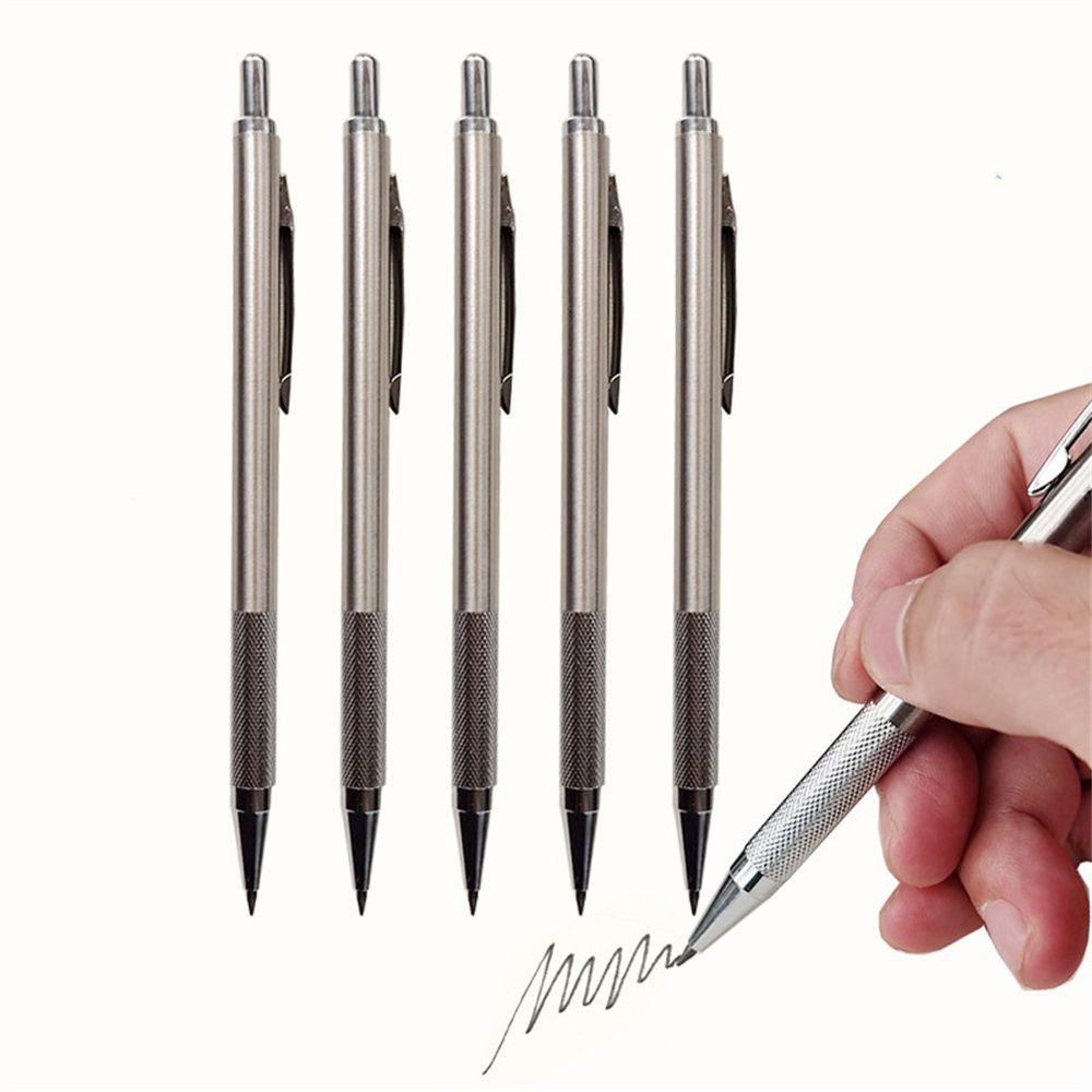 Pensil Mekanik Otomatis 0.5 / 0.7 / 0.9 / 1.3 / 2.0mm Bahan Stainless Steel Untuk Menggambar Sketsa