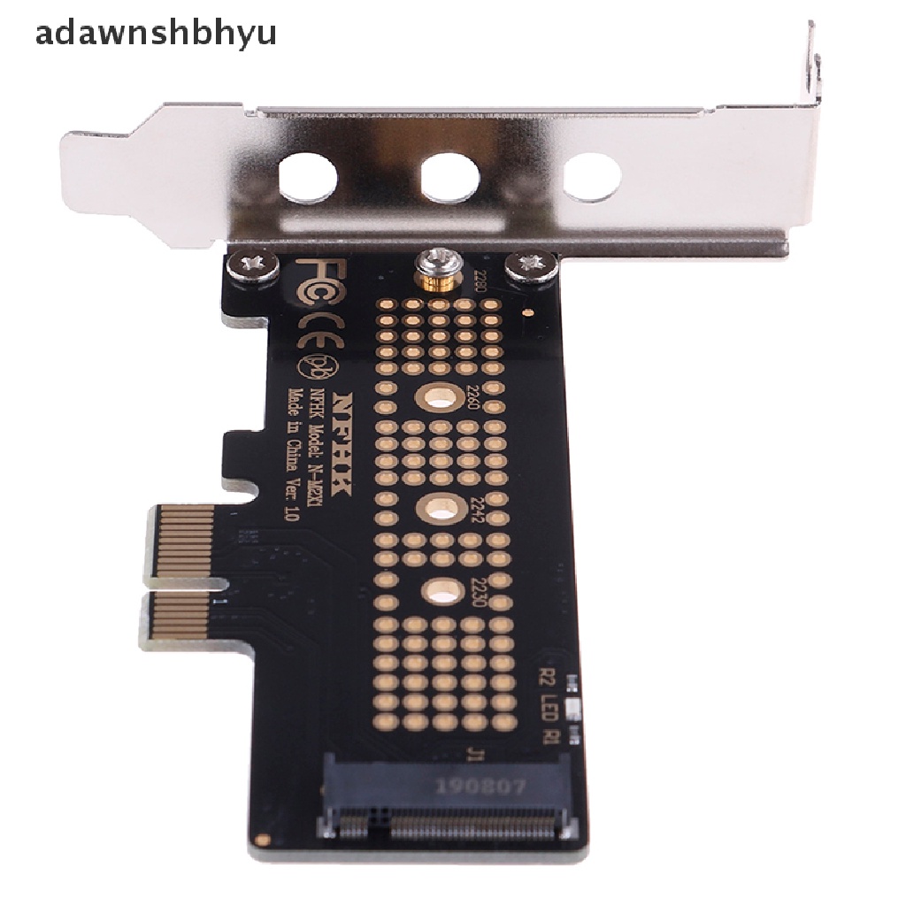 Adawnshbhyu NVMe PCIe M.2 NGFF SSD to PCIe x1 adapter card Kartu PCIe x1 Ke M.2 Dengan bracket