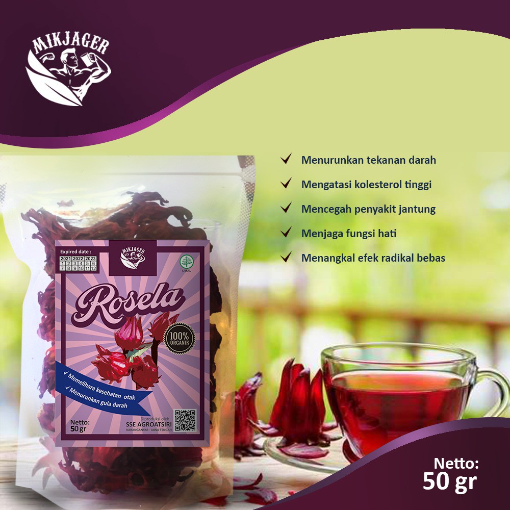 

BUNGA ROSELLA MERAH KERING SUPER HERBAL