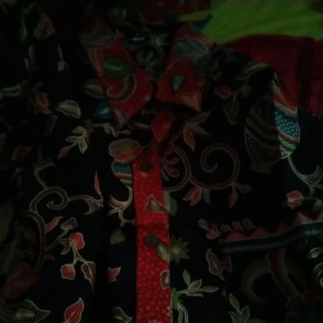 Sgziza Merah/biru/ Hitam Gamis Batik Rompi Keluarga