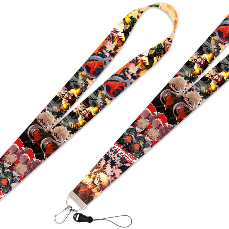 Lanyard Gantungan Kunci Ponsel Desain My hero academia banghaoshengji Dapat Dilepas