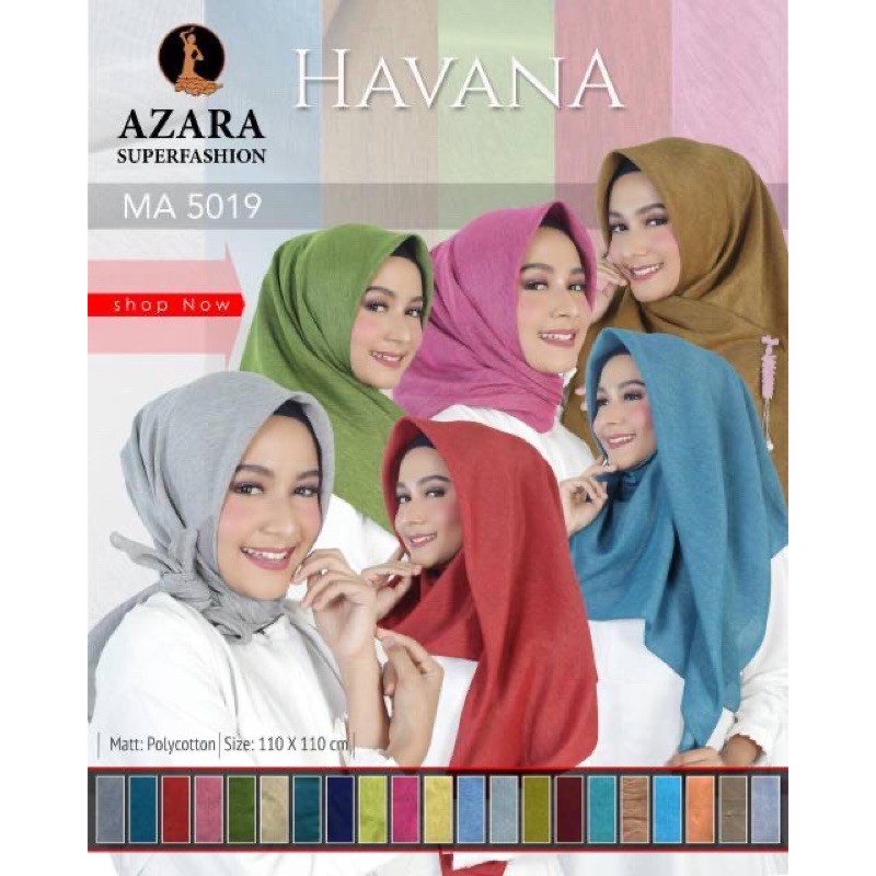Kerudung/jilbab/hijab segiempat Azara Havana