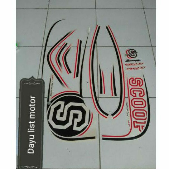 striping scoopy sporty 2014 putih