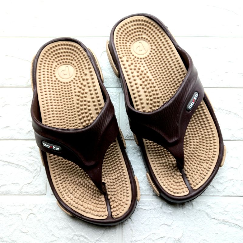 sandal jepit pria porto 605m karet motif duri kecil