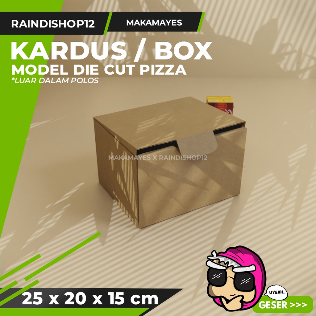 

BOX 25 X 20 X 15 CM KARDUS DIE CUT PIZZA KEMASAN PACKAGING KADO