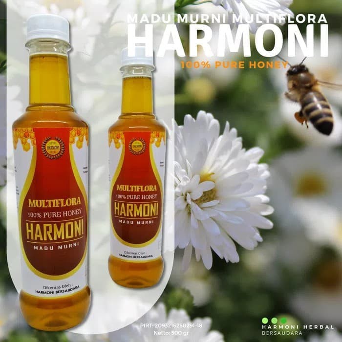 

Madu Murni Manis Multiflora Harmoni Pure Honey 500 gr Asli Original 100% Original