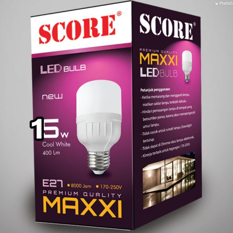 LAMPU LED MURAH SCORE MAXXI