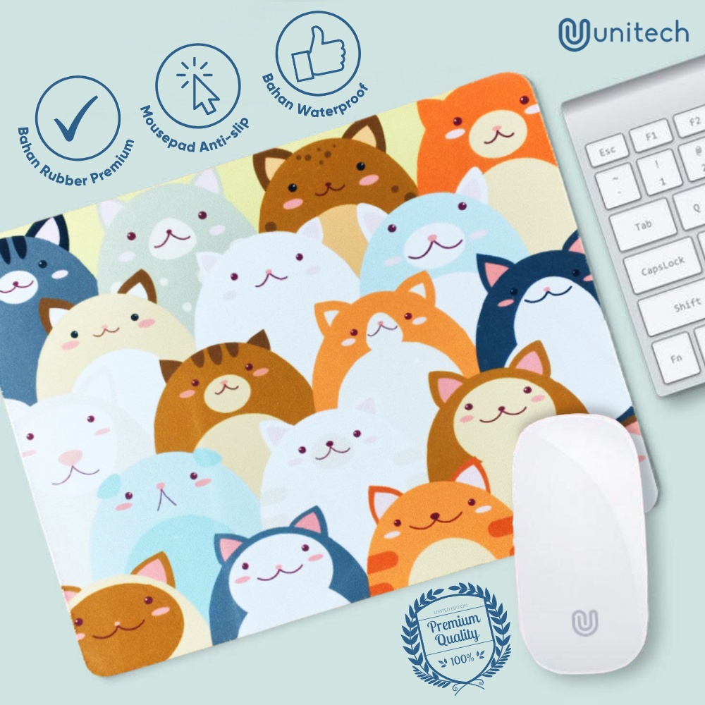 Unitech Mousepad Motif Cute Animal Series Anti Selip