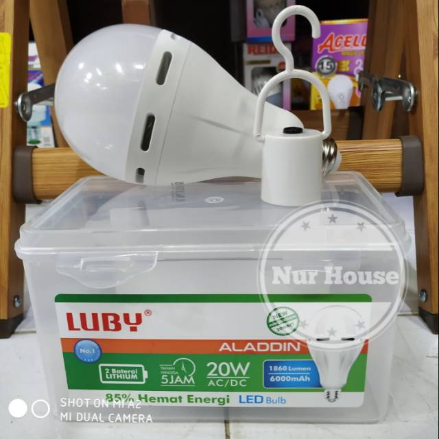 lampu cas led emergency luby 20 watt aladin emergency ...