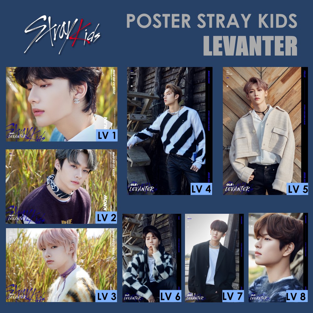 Poster Stray Kids Levanter Hyunjin Lee Know Felix Bangchan