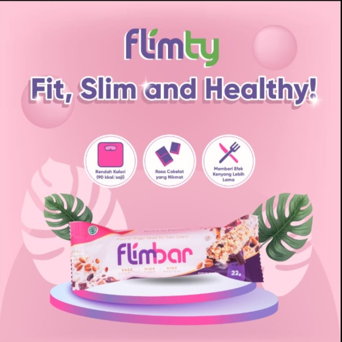 Flimty Minuman Pelangsing Flimbar Sereal Bar High Protein Snack Flimty  Original 100% isi 1 pc