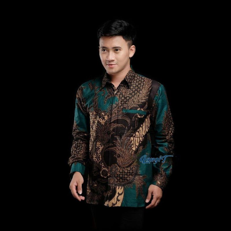 Kemeja batik lengan panjang/ baju batik pria big size M L XL XXL XXXL 4L 5L