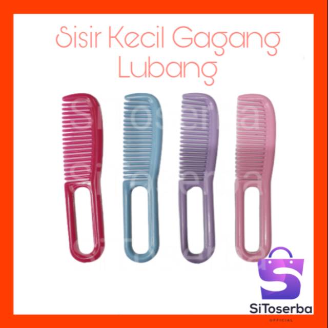 SISIR LUBANG KECIL - SISIR RAMBUT - SISIR GAGANG - SISIR LOBANG WARNA - 12 CM