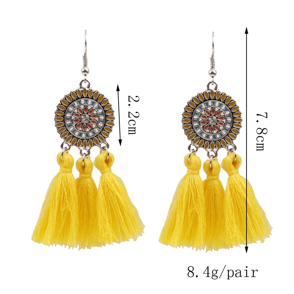 Bohemian fashion rumbai anting-anting perempuan kreatif tata surya paduan anting-anting Eropa dan Am