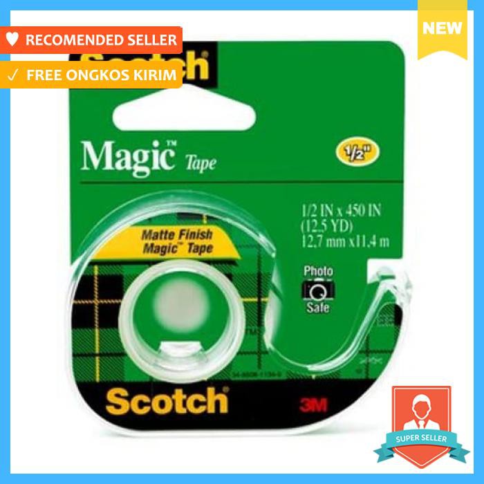 

Tape Scotch Cat 104 Magic Tape 1/2 X 450" - Pengikat & Perekat - Selotip & Double Tape