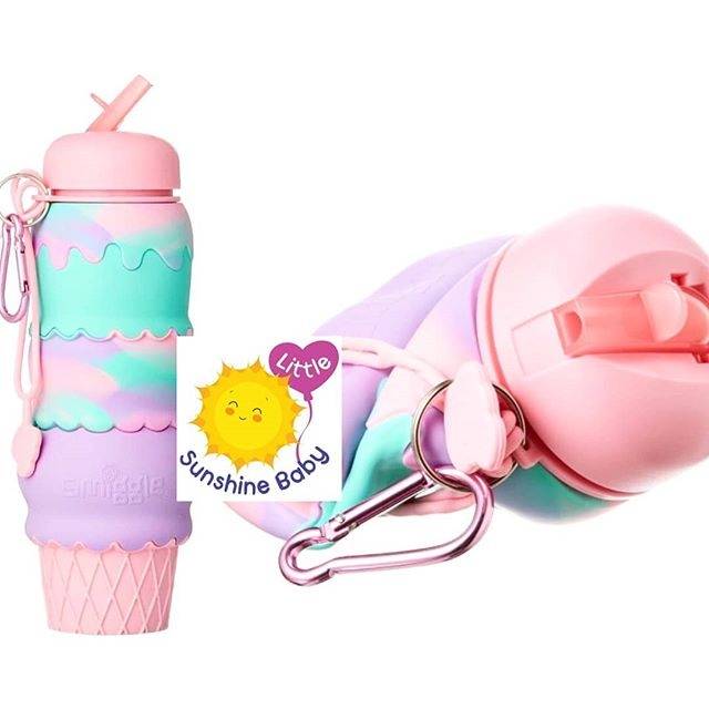 Smiggle Bottle Silicone Ice Cream Pink Ori - Botol Minum Anak Smiggle Ori