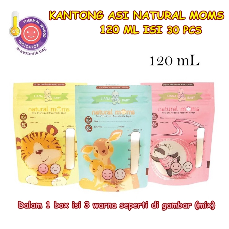 PMS183 KANTONG ASI NATURAL MOMS 120 ML ISI 30 PCS