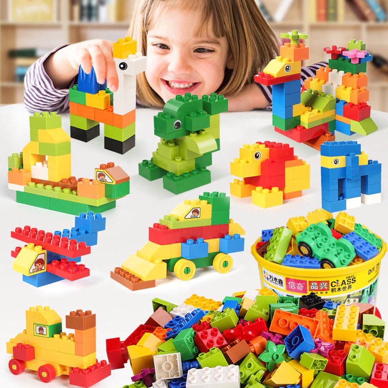 Mainan Lego Big Bricks DIY City Building Blocks Creative Bricks Car Model Animal Educational
