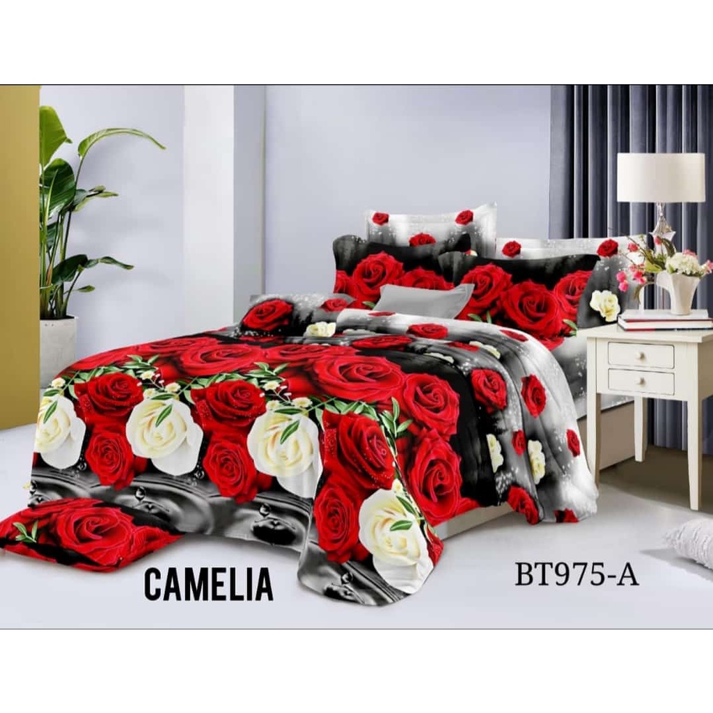 1 SET SEPRAI BAHAN BONITA UKURAN JUMBO 180X200 LENGKAP SARUNG BANTAL DAN SARUNG GULING